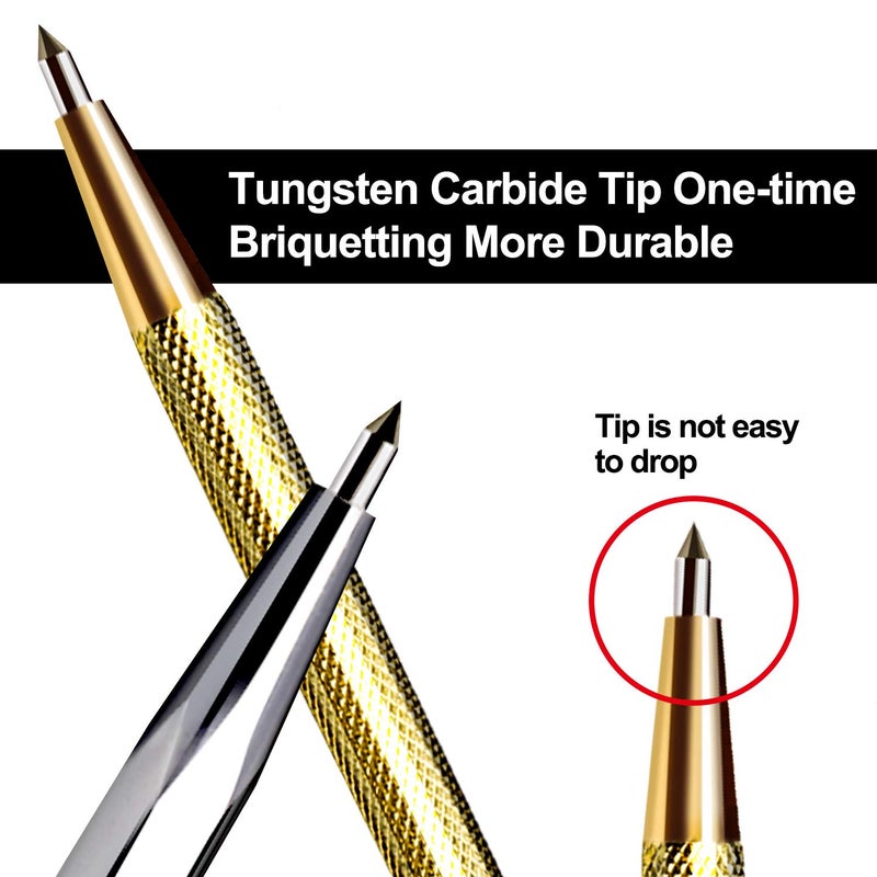 TORINALITAL Tungsten Carbide Tip Scribe, Metal Etching Pen Carve Engraver Scriber Tools for Stainless Steel, Ceramics, Glass, Metal Sheet and Gold/Welding(6 Pack) - Image 2